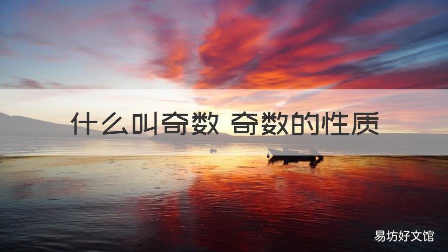 什么叫奇数 奇数的性质 什么是奇数什么是
