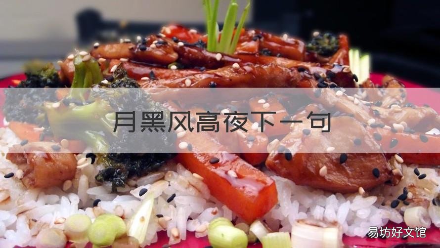 月黑风高夜下一句 月黑风高夜下一句幽默