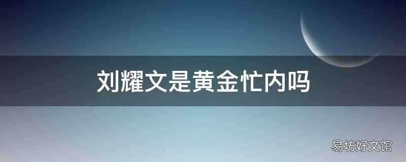 刘耀文是黄金忙内吗 刘耀文为什么叫刘忙