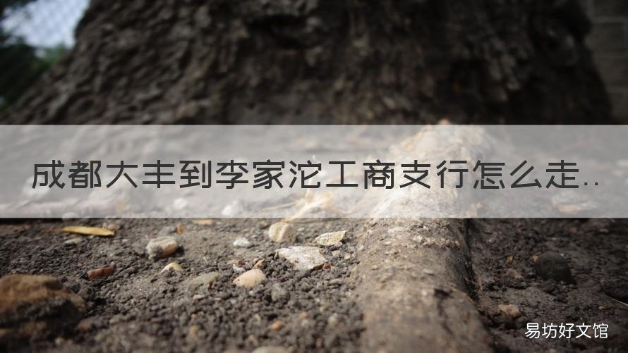 成都大丰到李家沱工商支行怎么走 成都农商银行大丰支行电话