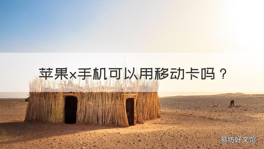 苹果x手机可以用移动卡吗 iphonex能用移动卡吗