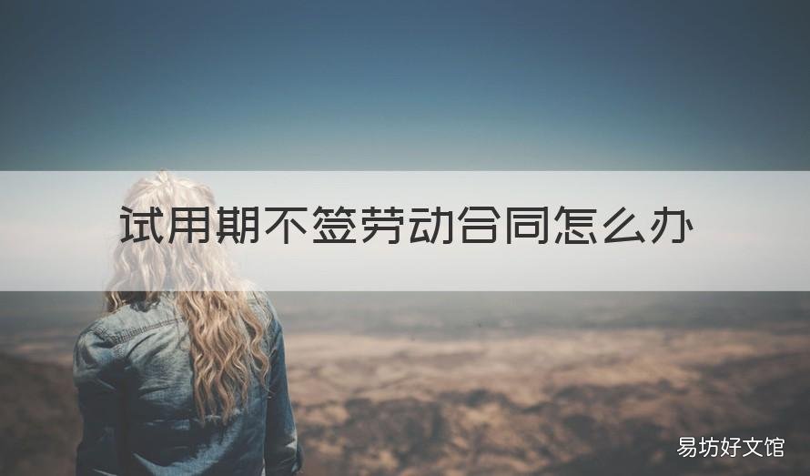 试用期不签劳动合同怎么办