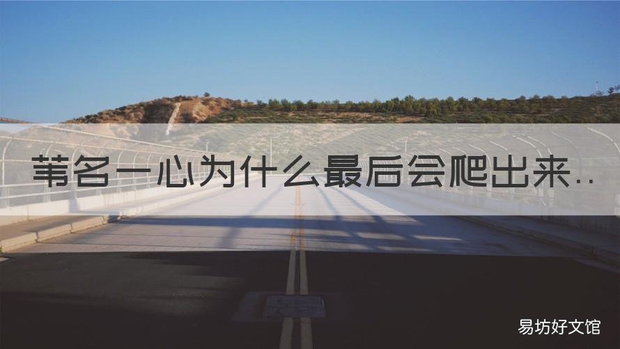 苇名一心为什么最后会爬出来 苇名一心为什么会复活