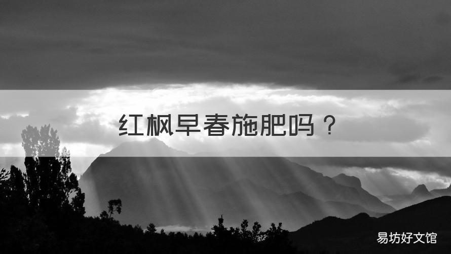 红枫早春施肥吗 红枫夏季施什么肥叶子能红