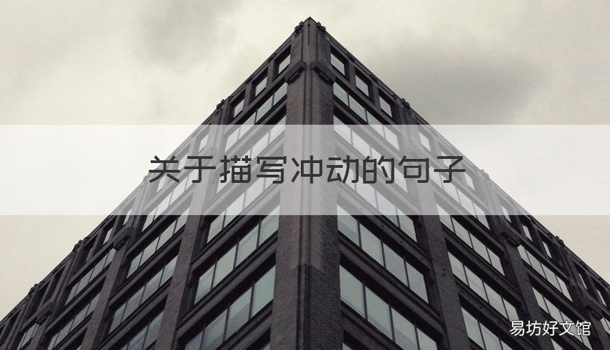 关于描写冲动的句子 关于冲动的经典句子