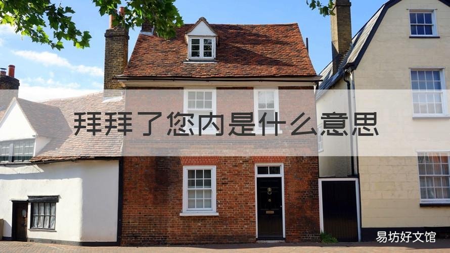 拜拜了您内是什么意思 那拜拜了您嘞什么意思