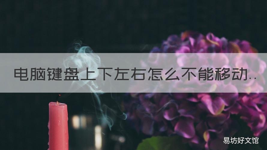 电脑键盘上下左右怎么不能移动 用电脑键盘怎么往下移动