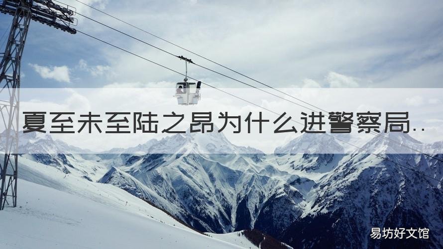 夏至未至陆之昂为什么进警察局 夏至未至中陆之昂为什么坐牢