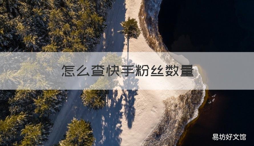 怎么查快手粉丝数量 快手具体粉丝数量怎么查询