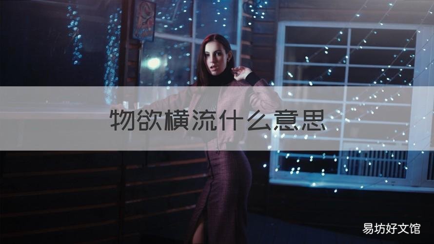 物欲横流什么意思