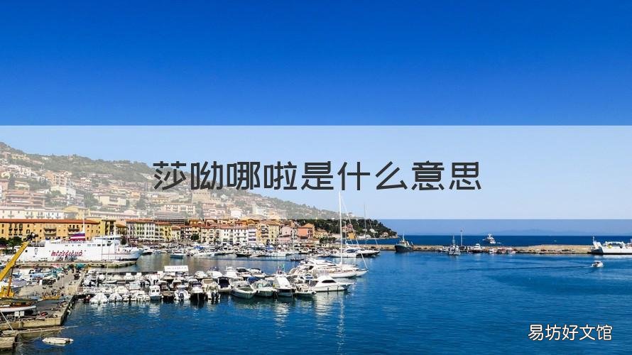 莎呦哪啦是什么意思 莎莎的意思