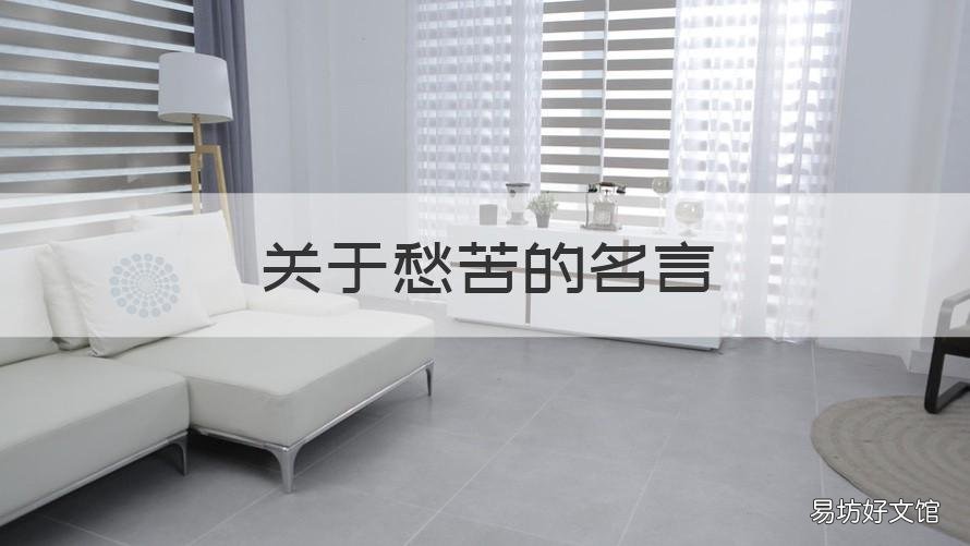 关于愁苦的名言 关于愁怨的名人名言