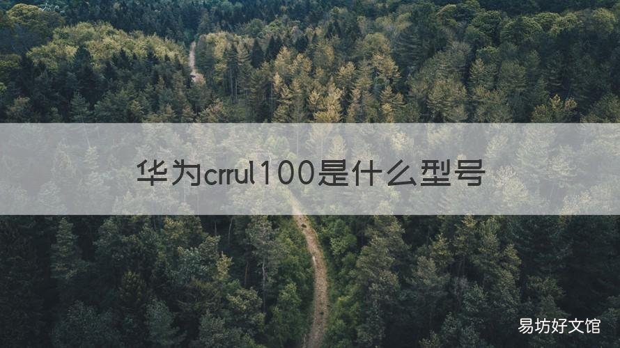 华为crrul100是什么型号 华为CRRul00是什么型号手机