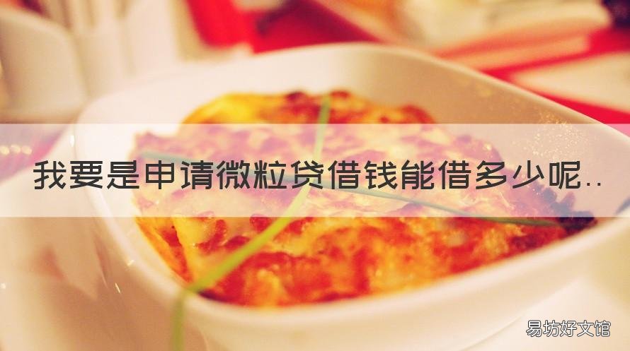 我要是申请微粒贷借钱能借多少呢 怎么样才能在微粒贷借到更多钱