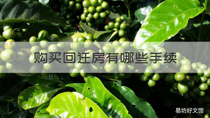 购买回迁房有哪些手续 买回迁房怎样办手续