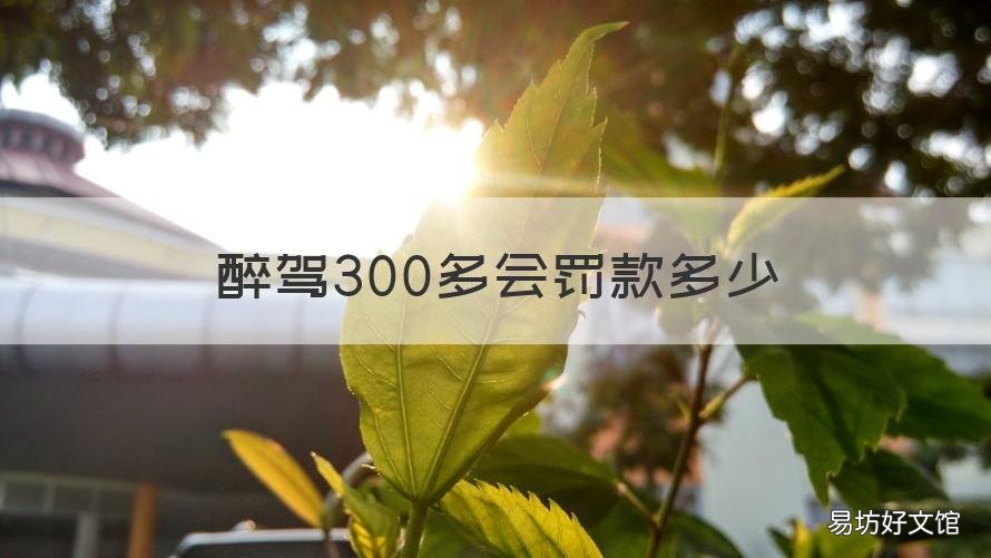 醉驾300多会罚款多少 醉驾200以上罚款多少