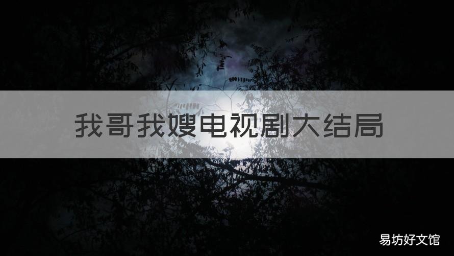 我哥我嫂电视剧大结局 电视剧我哥我嫂大结局剧情