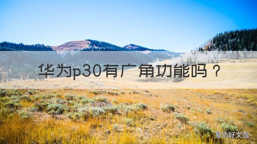 华为p30有广角功能吗 华为p30相机广角怎么用