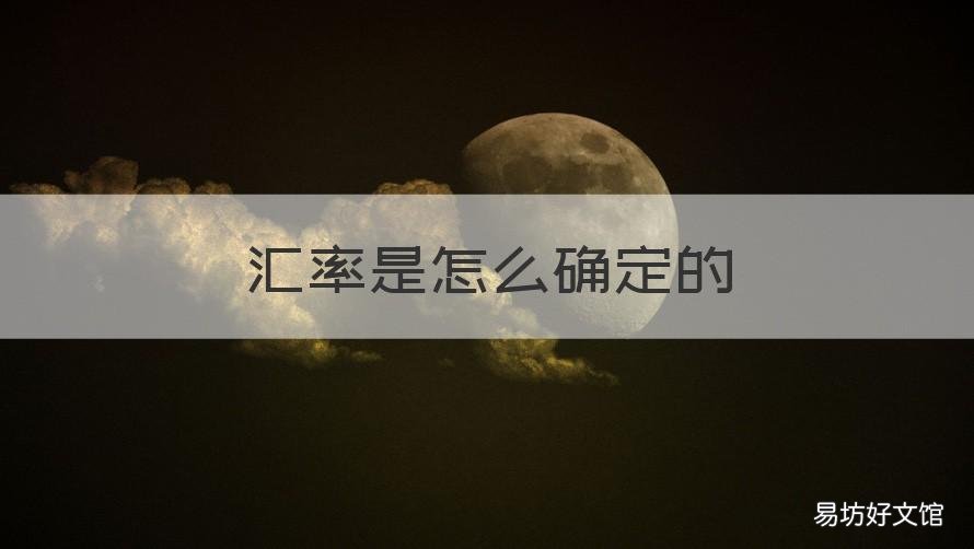 汇率是怎么确定的 什么是汇率,怎么计算?