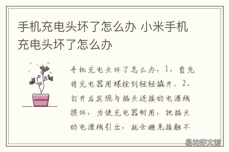 手机充电头坏了怎么办 手机充电头坏了怎么办视频
