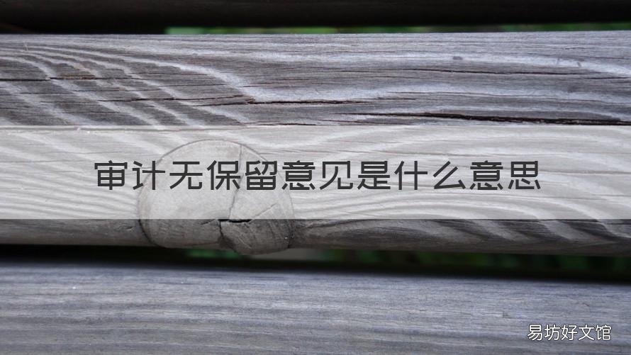 审计无保留意见是什么意思 审计的无保留意见