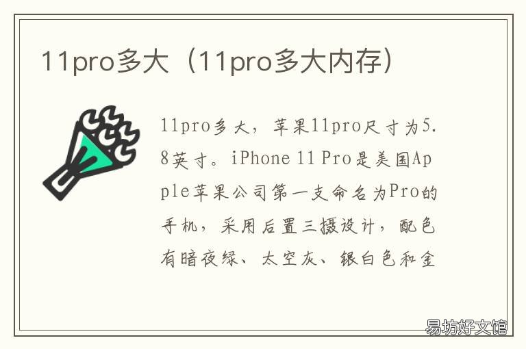 11pro多大 11pro是多大