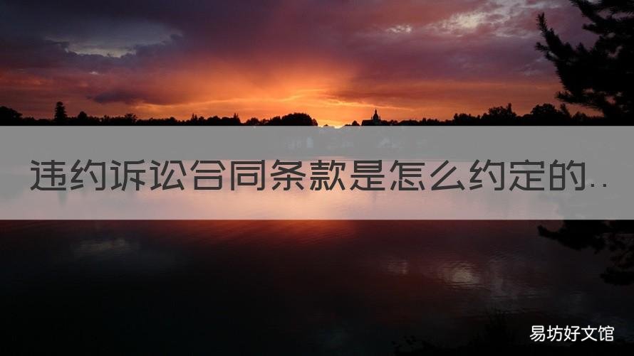 违约诉讼合同条款是怎么约定的