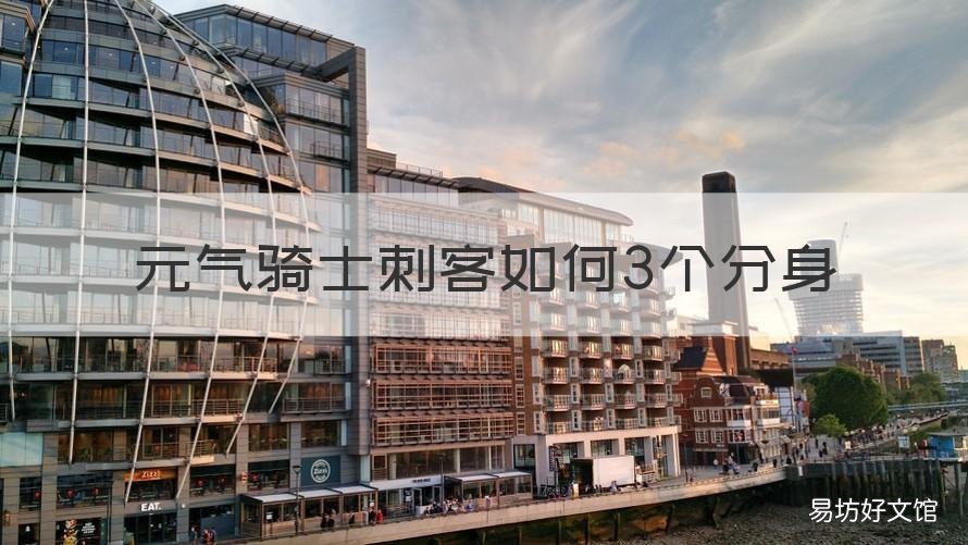 元气骑士刺客如何3个分身 元气骑士刺客最多几个分身