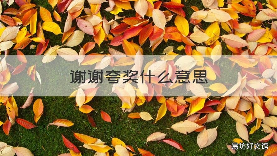 谢谢夸奖什么意思 谢谢夸赞什么意思