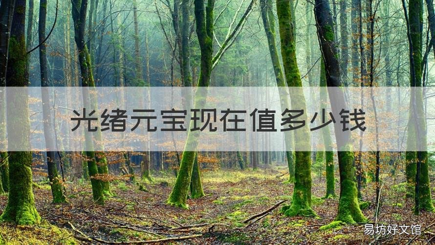 光绪元宝现在值多少钱 光绪元宝现在值多少钱一块