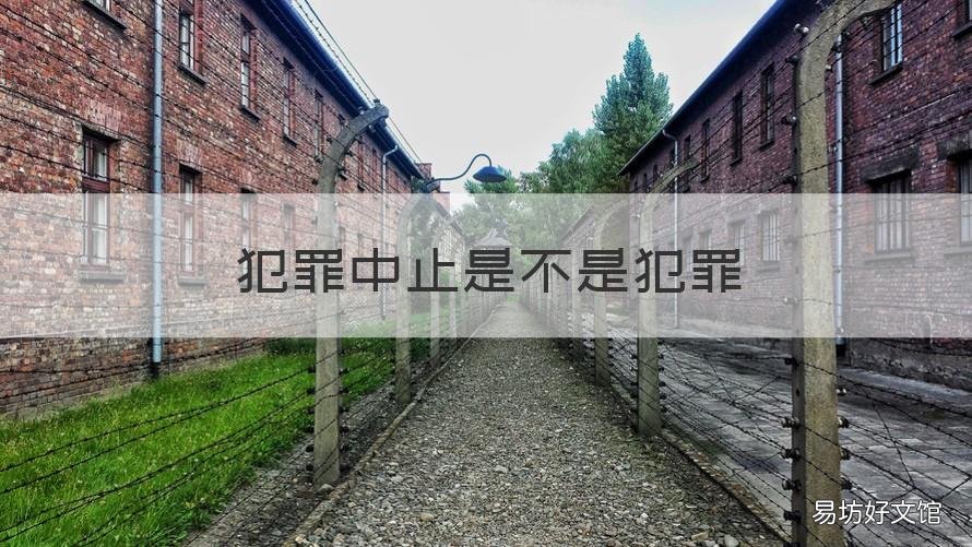 犯罪中止是不是犯罪 犯罪中止是犯罪吗