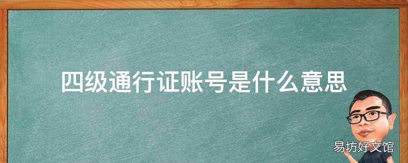 四级通行证账号是什么意思