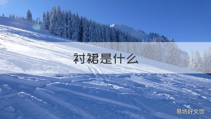 衬裙是什么 衬裙的意思