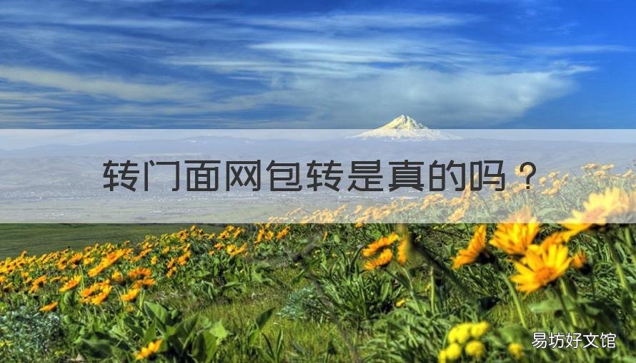 转门面网包转是真的吗 转门面网是正规公司吗
