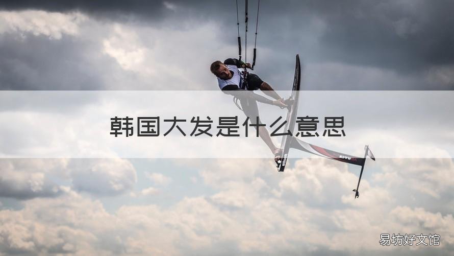 韩国大发是什么意思 韩国人的大发是什么意思