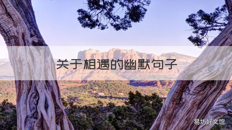 关于相遇的幽默句子 关于相遇的幽默句子唯美