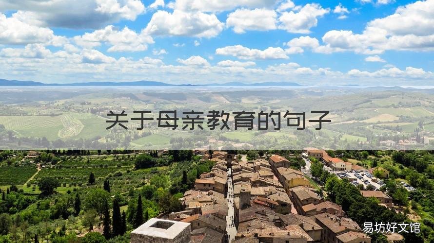 关于母亲教育的句子 对于母亲的句子