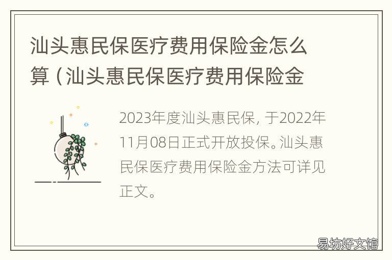 汕头惠民保医疗费用保险金怎么算 小米11pro会不会屏下摄像头
