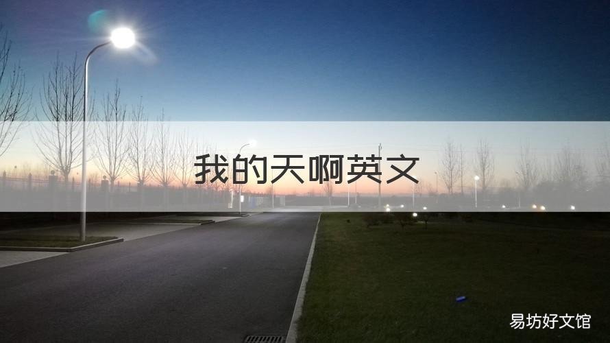 我的天啊英文 我的天啊英文图片