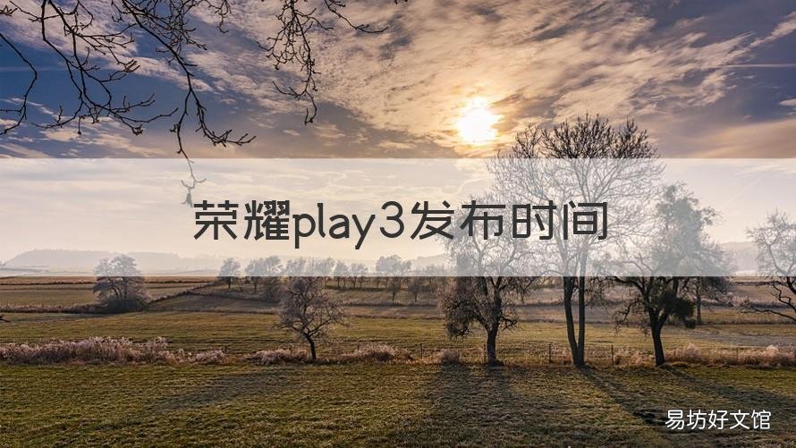 荣耀play3发布时间 荣耀play3e上市时间