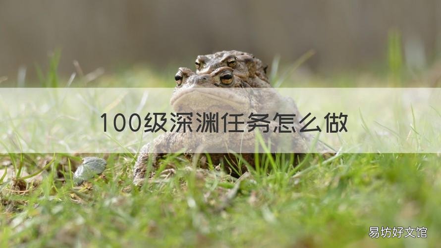 100级深渊任务怎么做 百级深渊任务
