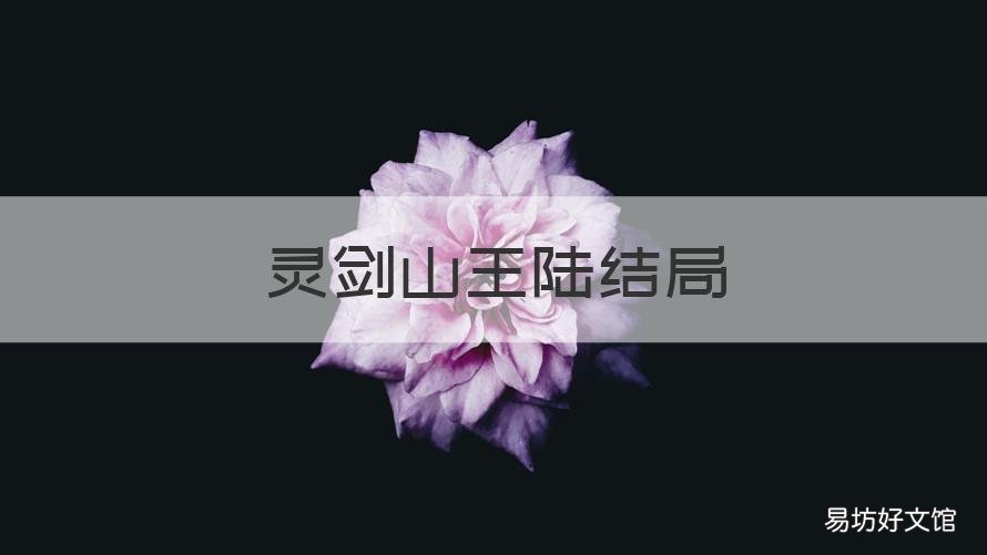 灵剑山王陆结局 灵剑山王陆喜欢谁