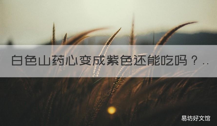 白色山药心变成紫色还能吃吗 山药里面变紫色能吃吗