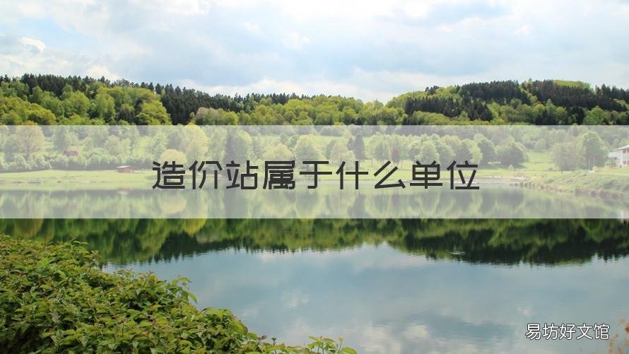 造价站属于什么单位 造价站属于政府部门吗