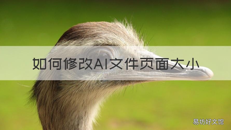 如何修改AI文件页面大小 如何修改ai文件页面大小和内容
