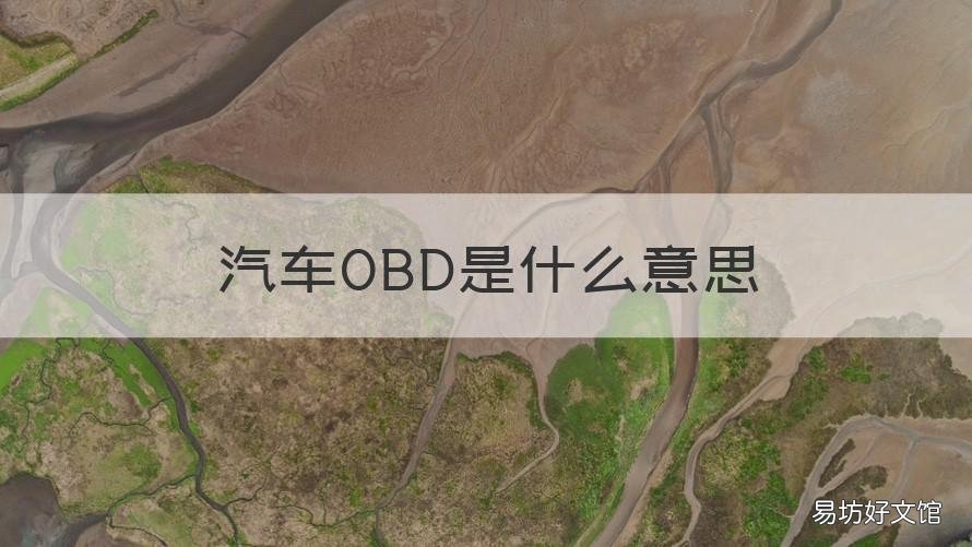 汽车OBD是什么意思 汽车中的obd是什么意思