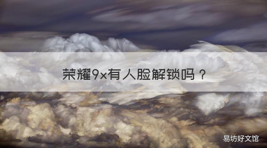 荣耀9x有人脸解锁吗 荣耀9x有没有人脸解锁