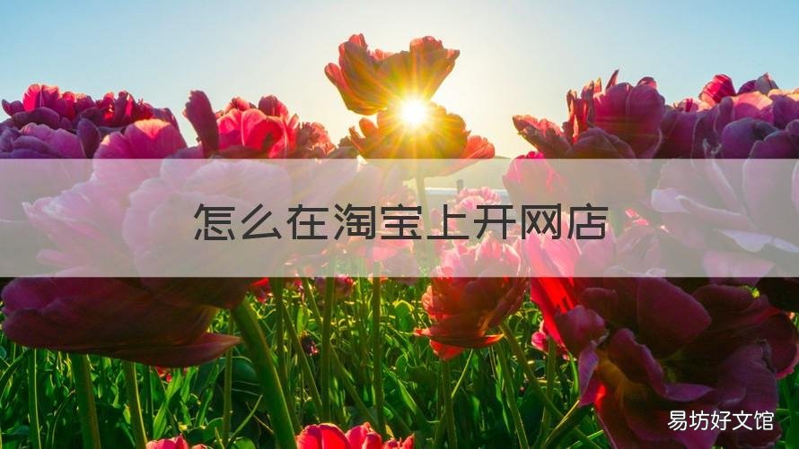 怎么在淘宝上开网店 淘宝如何开店