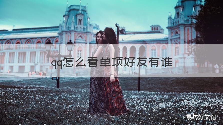 qq怎么看单项好友有谁 怎么查看qq的单向好友是谁