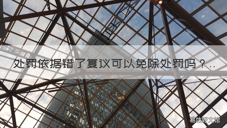 处罚依据错了复议可以免除处罚吗 人民法院罚款的复议决定不服如何处理